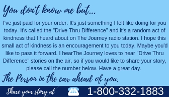 The Journey Drive Through Difference card - back.