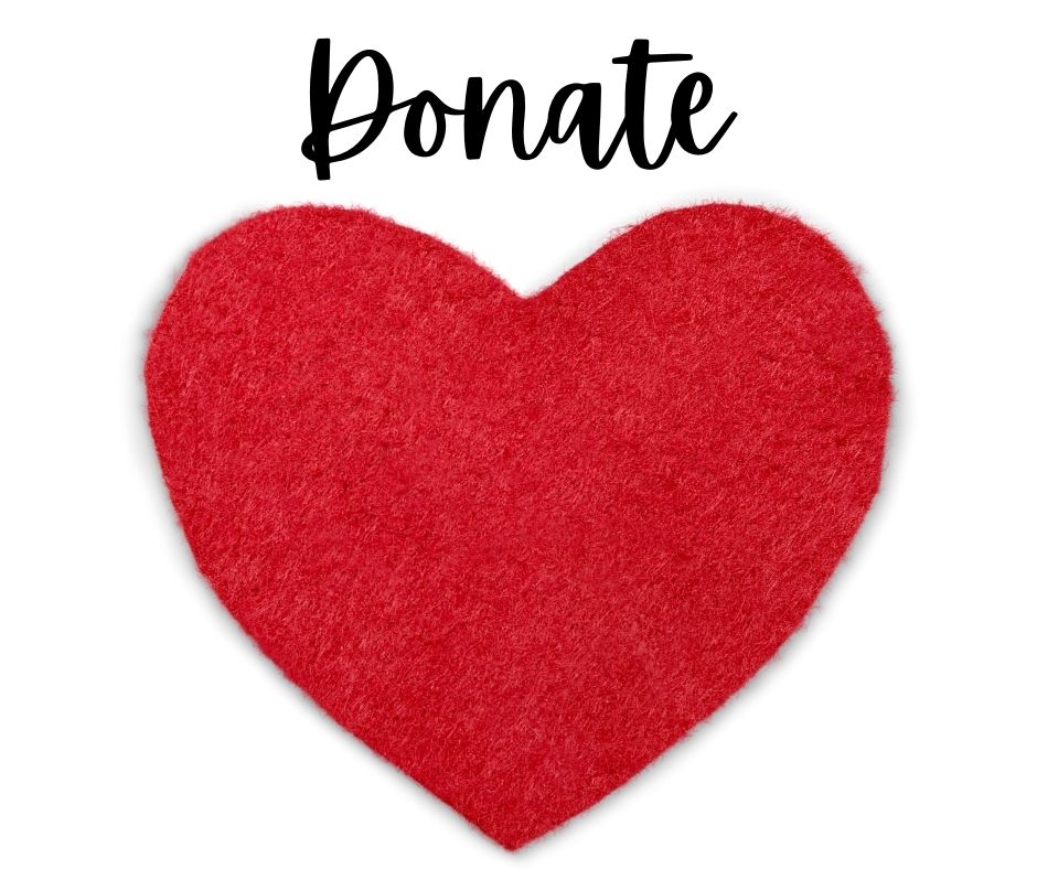 Red donate heart - Make a donation to support The Journey.